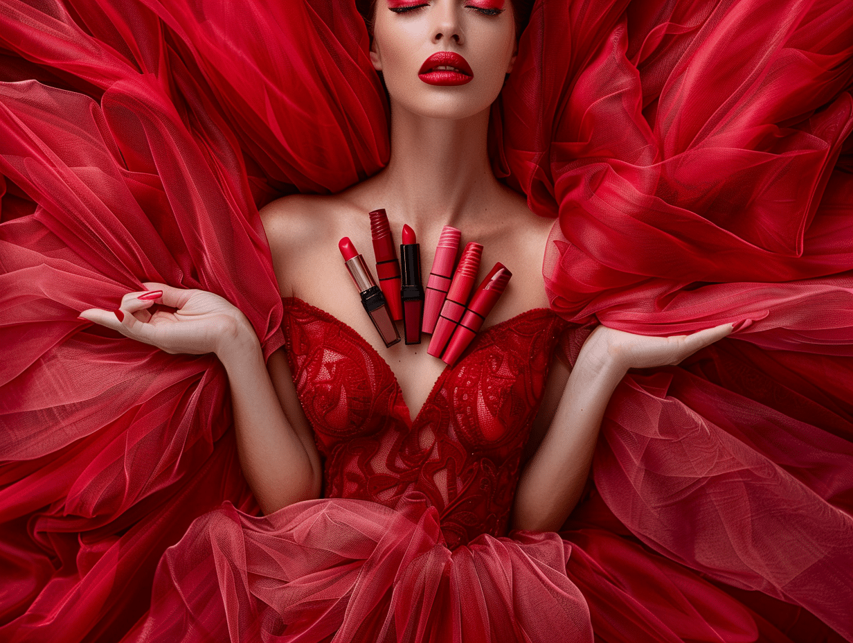 Choix de rouge à lèvres pour accompagner une robe rouge